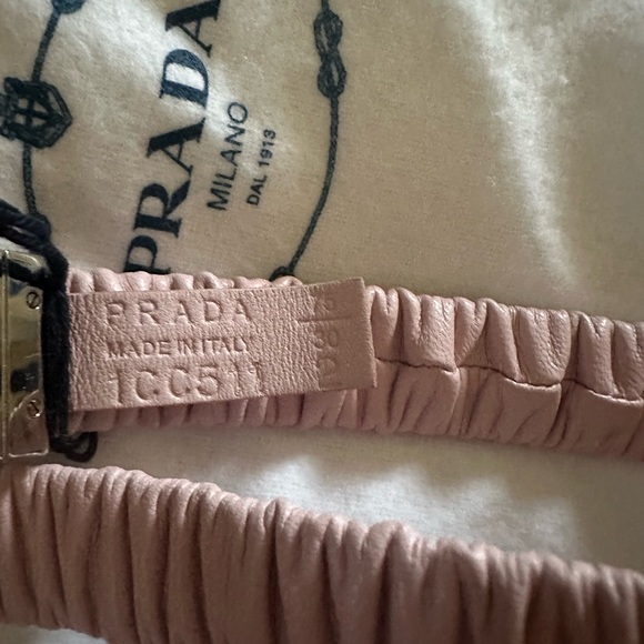 Prada Blush Pink leather belt
